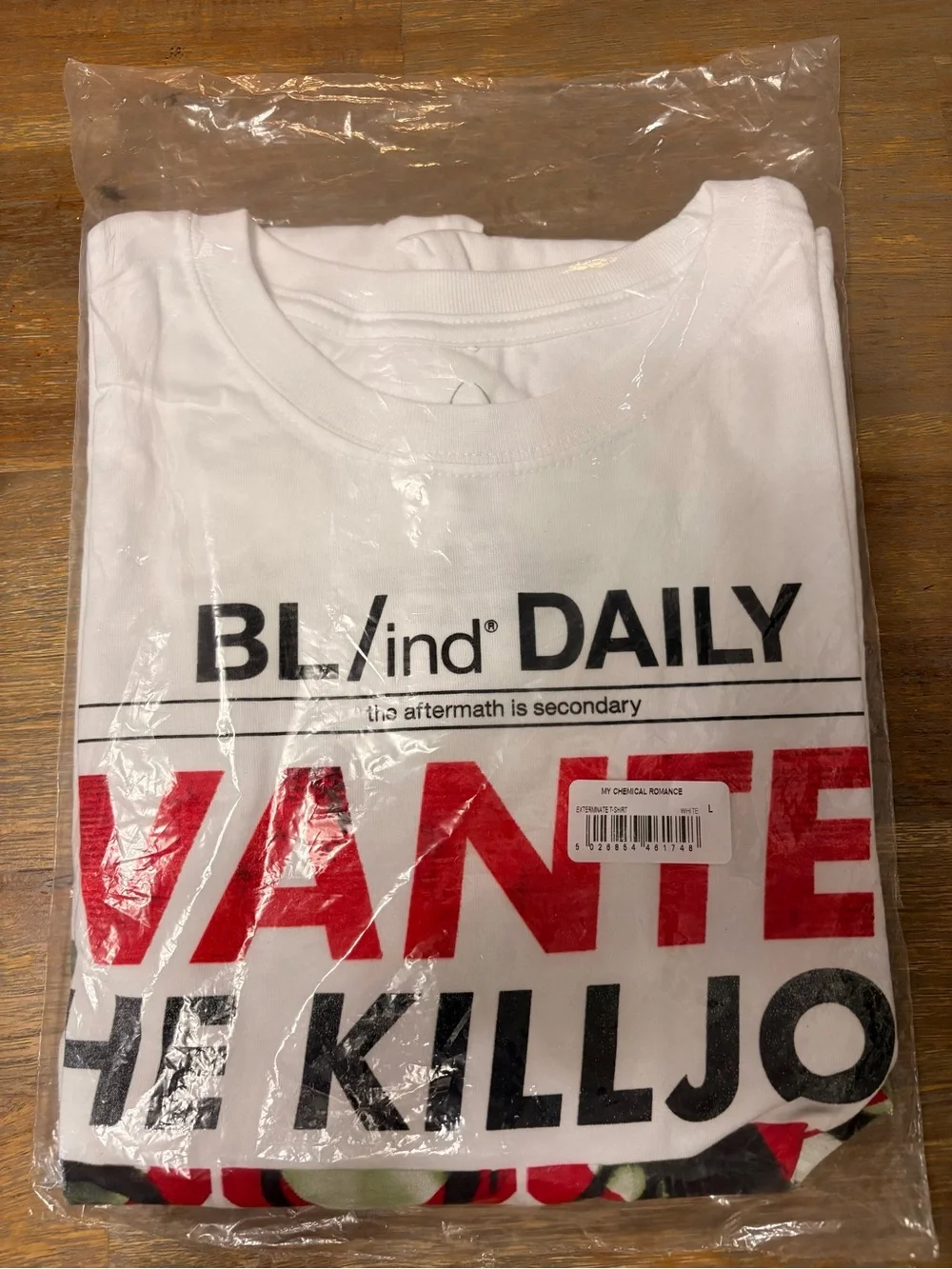 MCR My Chemical Romance Shirt BL/ind Daily Wanted The Killjoys Exclusive size L